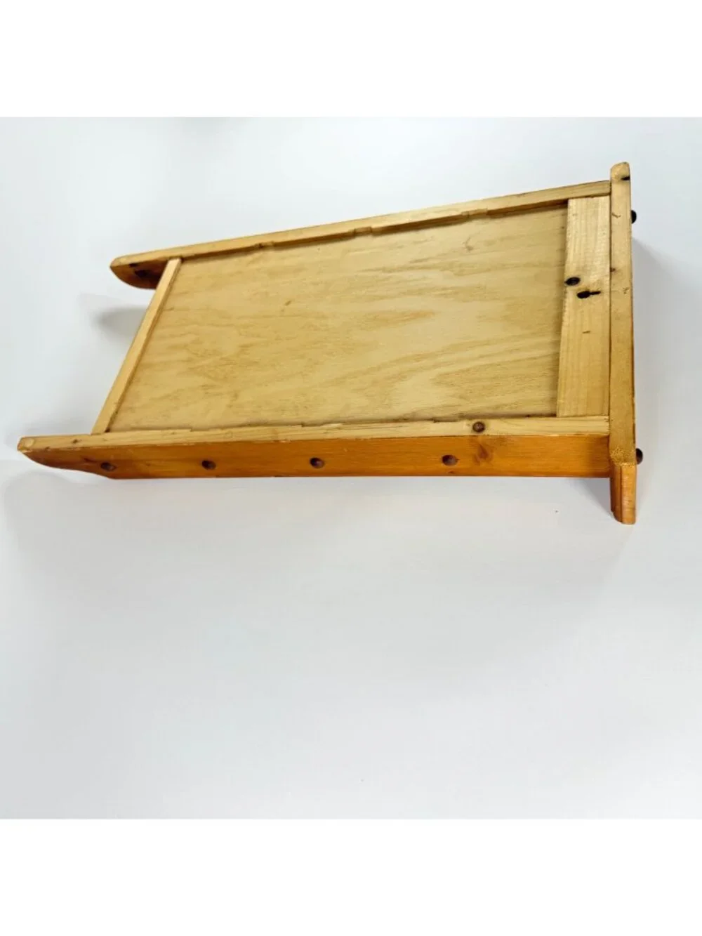 Wooden Wall Mounted Shelf Unit Handmade Rustic Display 4 Tier Organizer 24x12